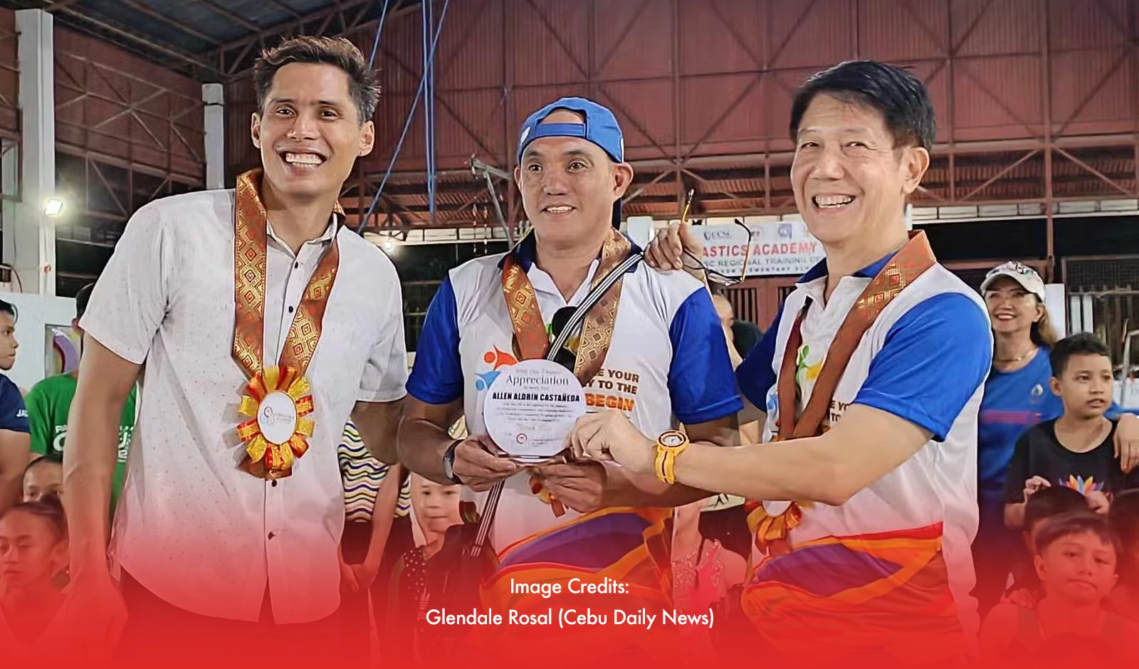 Carlos Yulo's Coach Gets Hero's Welcome In Cebu Home Town