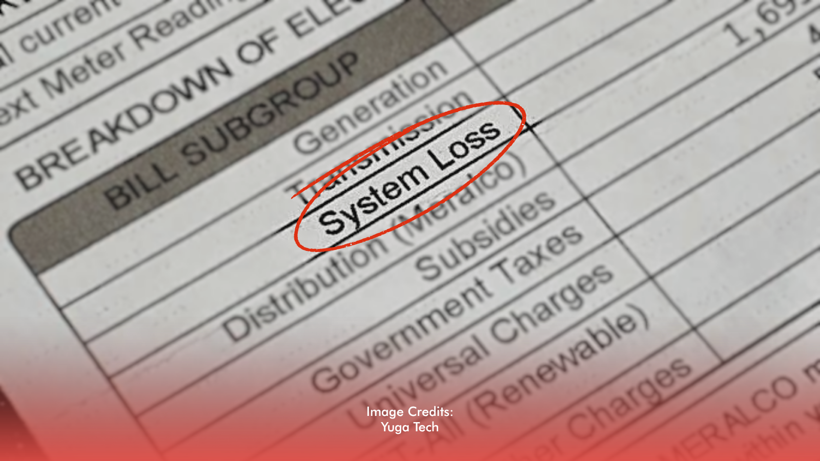System Loss charges account for around 5% of a consumer's monthly Meralco bill.