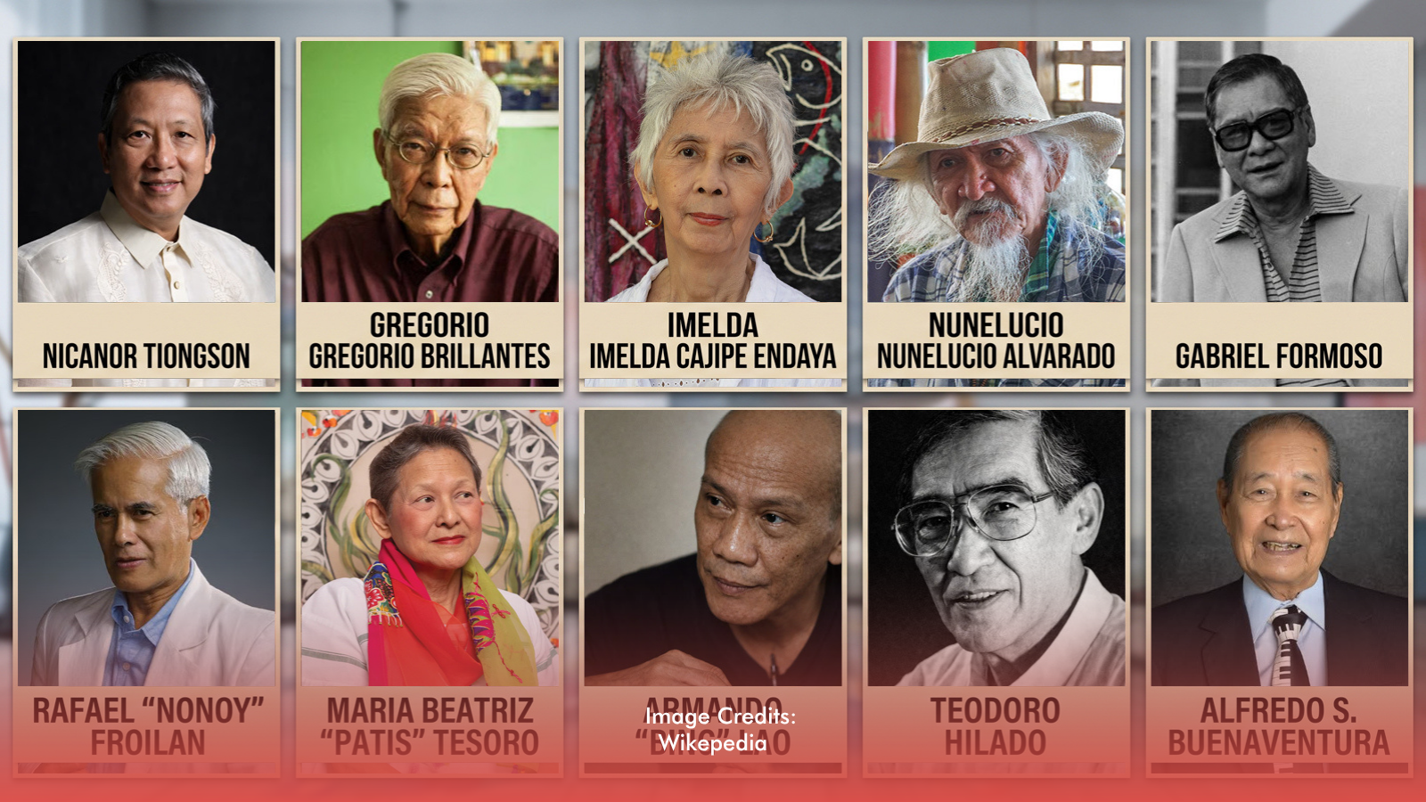 Palace Names 10 New National Artists