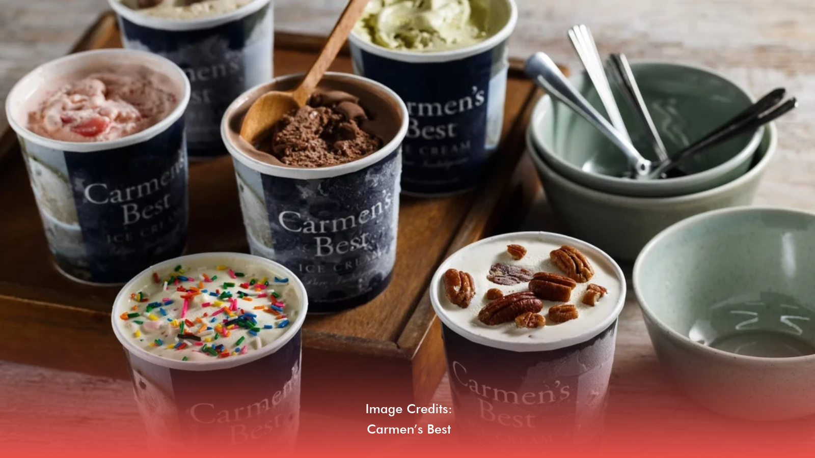Different flavors of Carmen's Best ice creams.